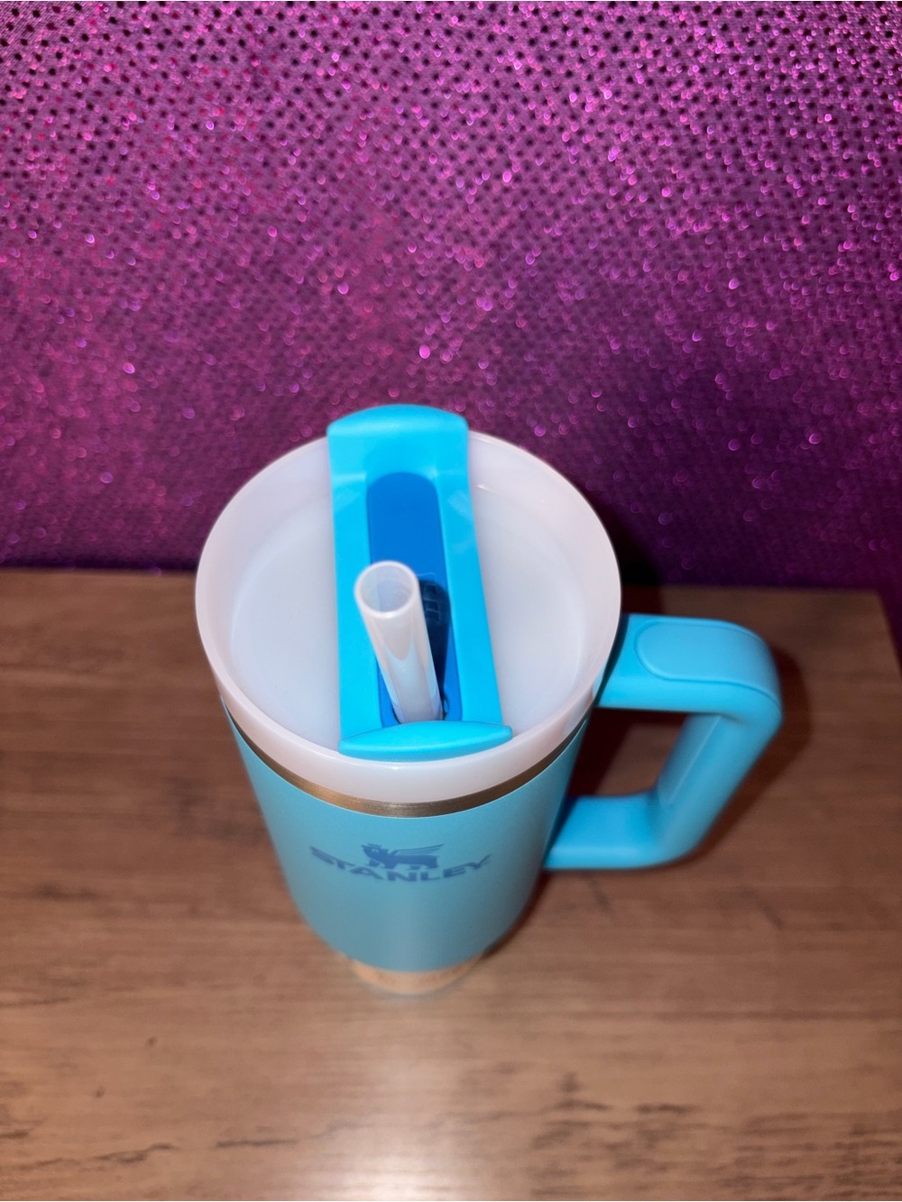Stanley Quencher 30oz Tumbler Bright Turquoise Handle Straw Insulated Cup - Picture 3 of 11